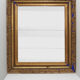Golden antique mirror with leaf and bright king blue