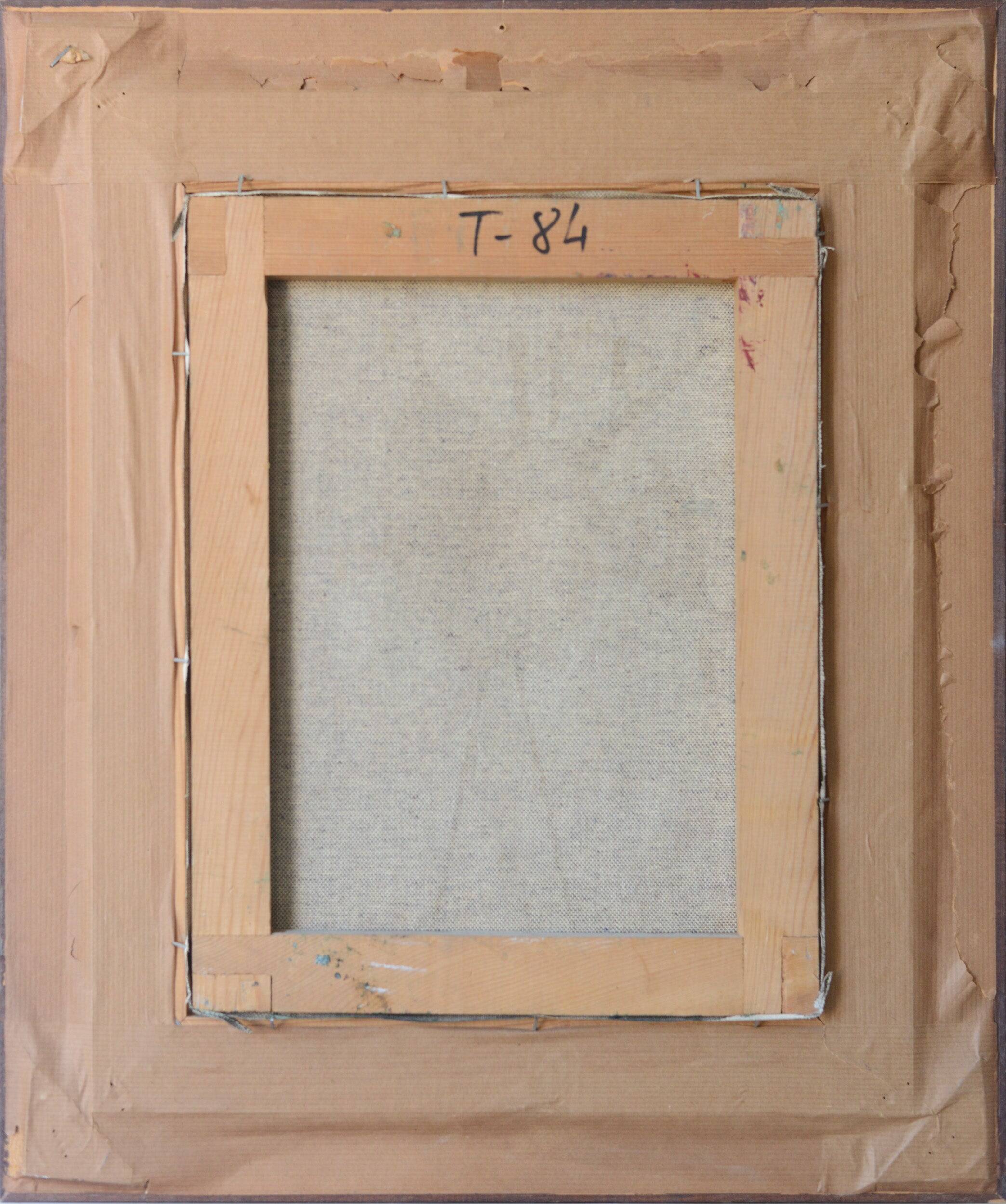 Two fishermen - cubist influenced oil - jose ramon arostegui