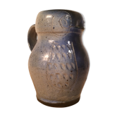 Pichet chouette hibou céramique bleu