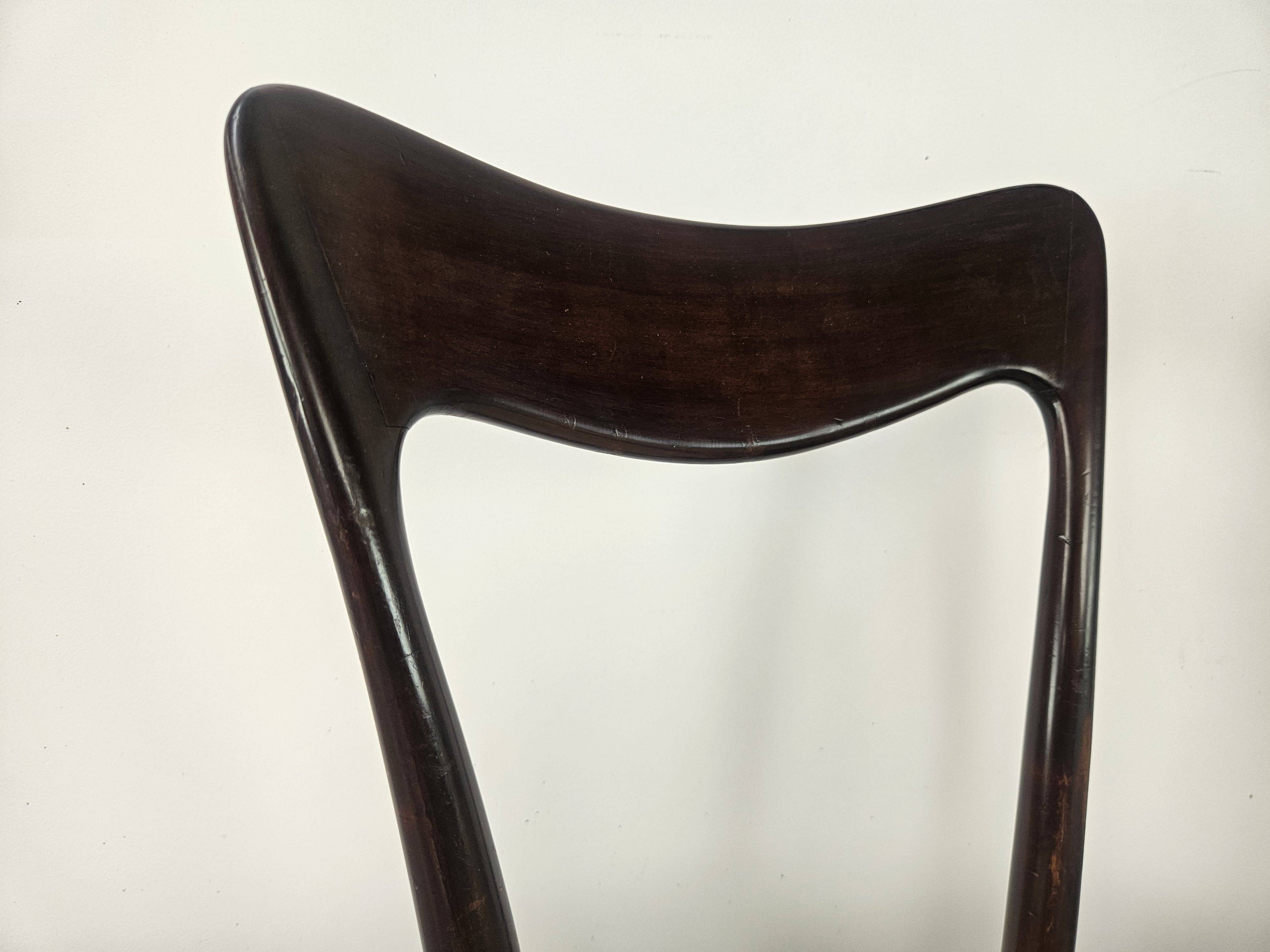 Six Art Decò chairs attributed to Carlo Rava, 1950s