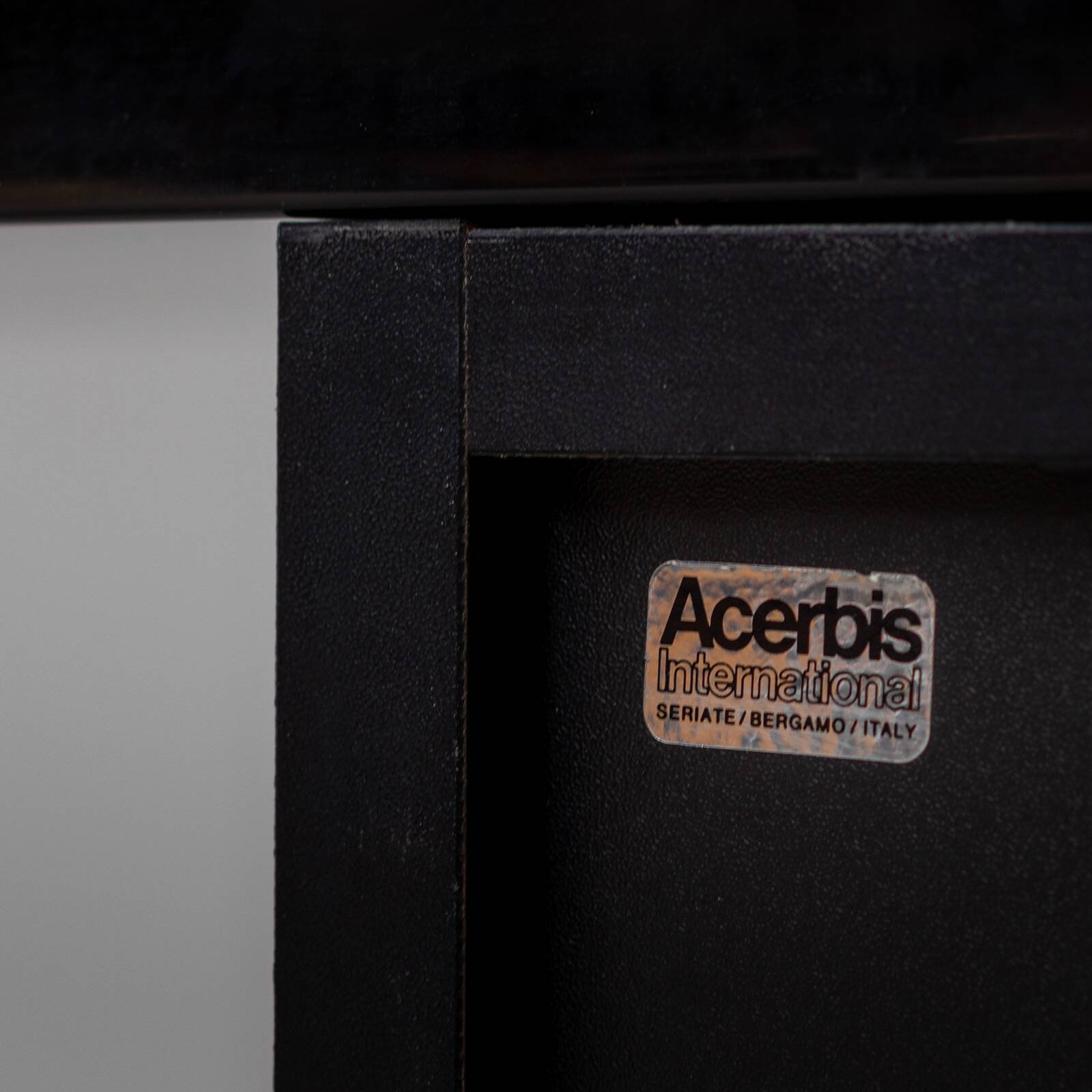 Giotto Stoppino for Acerbis Black Sheraton Sideboard Italy 1980s