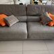 Roche bobois canapé digital - grey leather - 3 seats - 238 cm