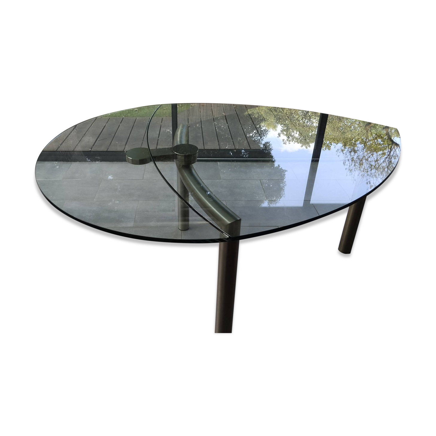 Extendable glass table for 6/8 people Policheto Hoccia