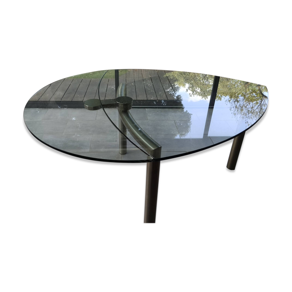 Table à rallonge en verre 6/8 places Policheto Hoccia