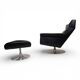 Kaufeld Siesta 62 leather lounge chair by Jacques Brule, 1960