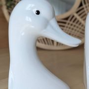 Paire de serre-livres canards vintage