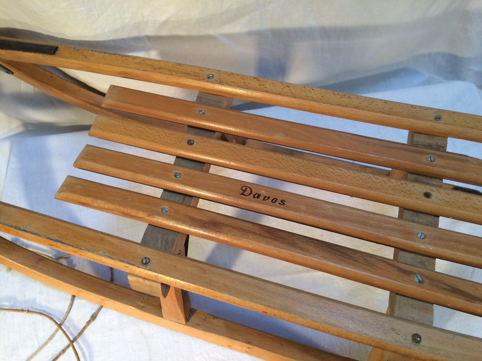 Davos vintage sled in solid beech - 60s/70s