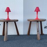 French brutalist tripod stool