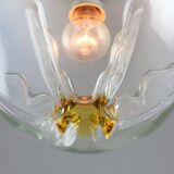 Mid-century Murano Glass & Brass Pendant from Mazzega, 60s