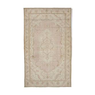 Tapis beige anatolien unique en son genre tissé à la main 187 cm x 314 cm - 24902