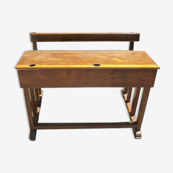 School desk with bench