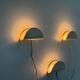 Set of three cream metal wall lights by Nordlux, 1980s, Sweden.