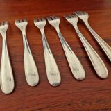 Christofle - Set of 6 Dax model cake forks in silver-plated metal