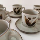 Set of 6 large sandstone cups from the vintage Arnon