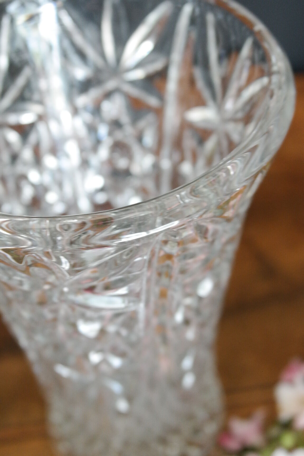 Bohemian crystal vase
