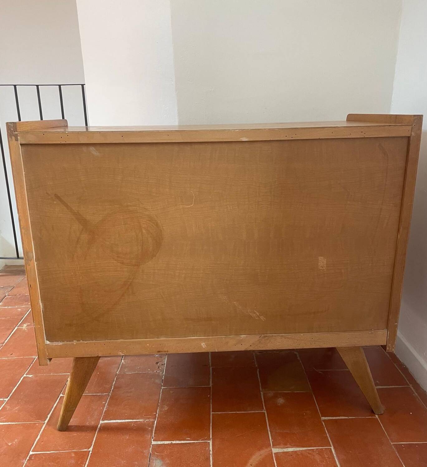 Vintage chest of drawers with compass feet