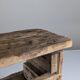 Tabouret ancien en bois, style wabi-sabi, artisanat traditionnel
