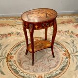 Coffee table in transition style marquetry