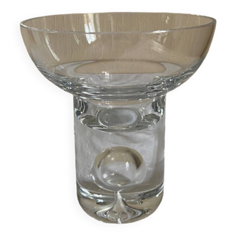 Crystal candle holder, foot decorated with a drop