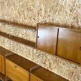 60s 70s teak string shelf module by Kajsa & Nils "Nisse" Strinning Sweden 60s