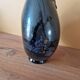 Robert Pierini (Born in 1950) - Matte black blown glass vase - 1985 - Biot