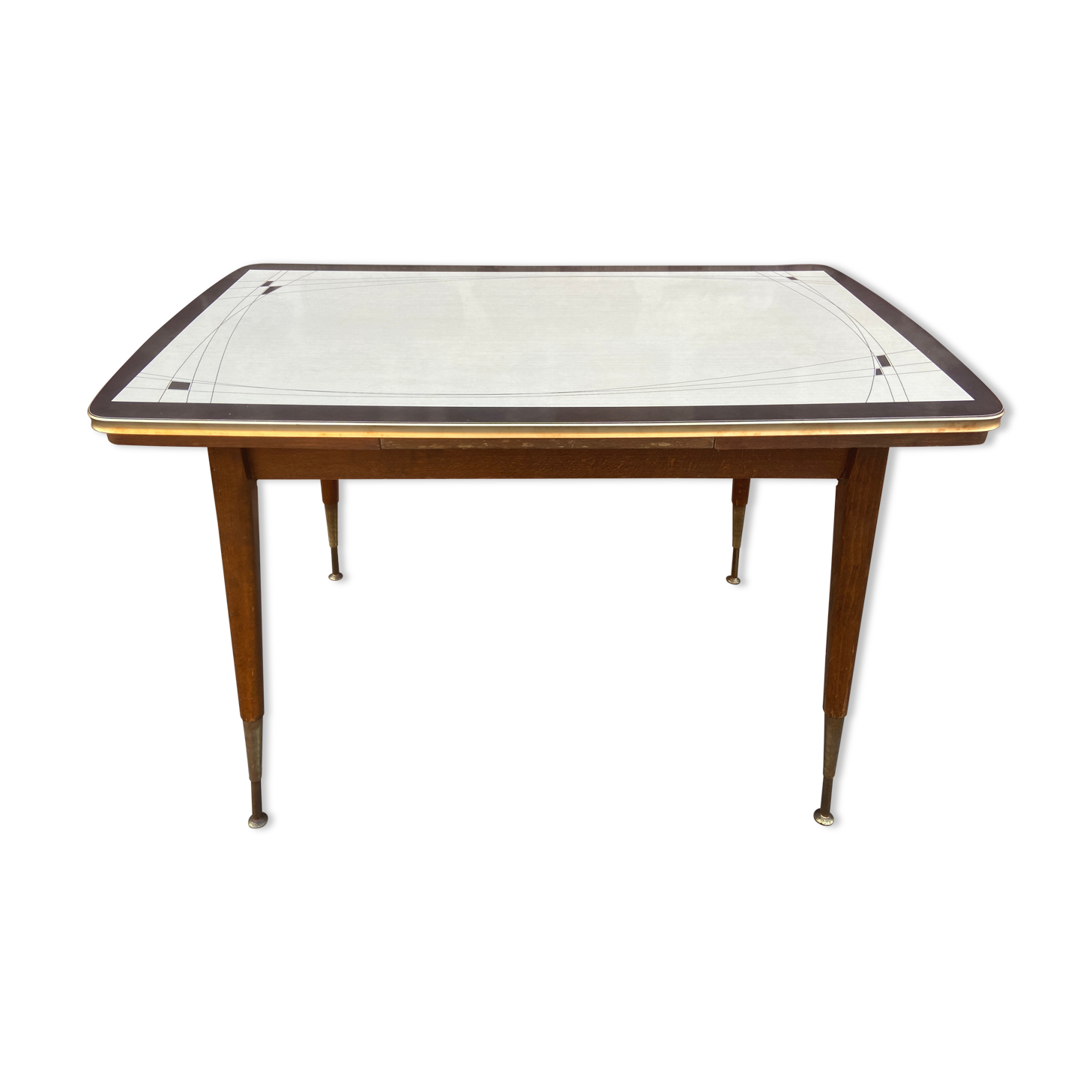 Vintage table with dining room or living room system formica extensions 1960