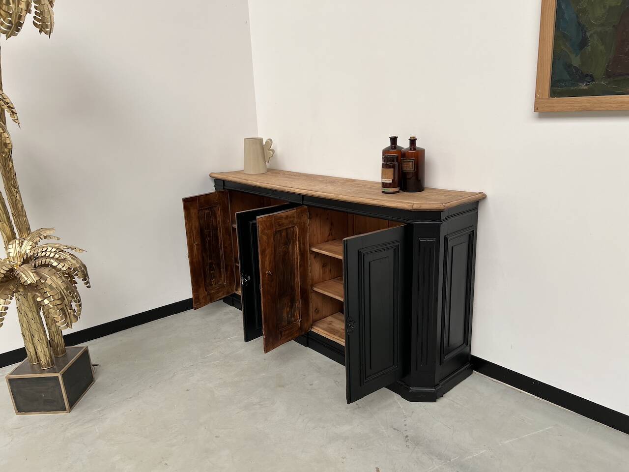 Corner sideboard, 1900s completely restored