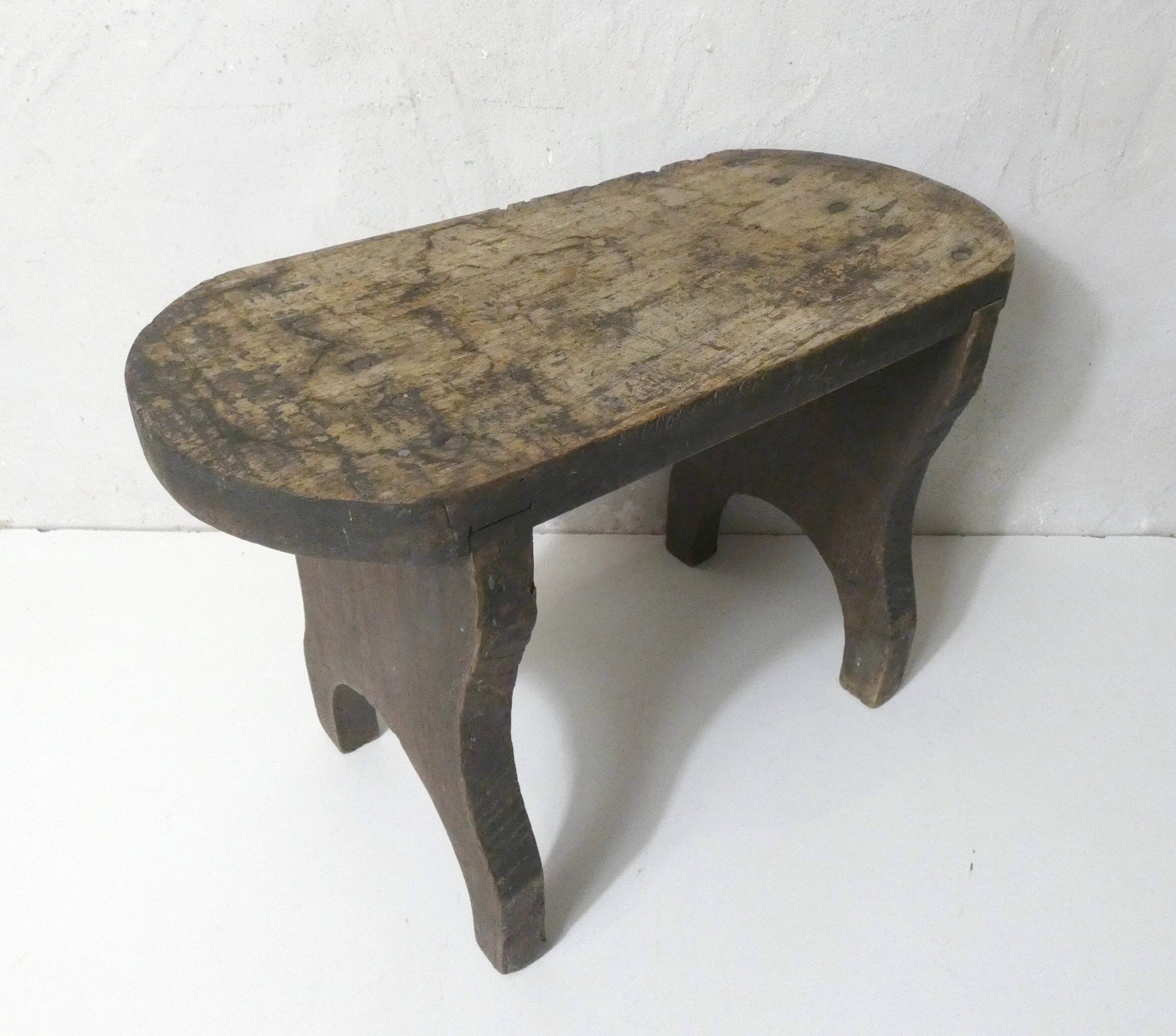 old small vintage wooden bench