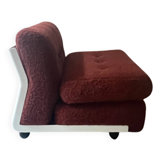 Amanta Bellini armchair in brick boucle, C&B Italia design 1970.