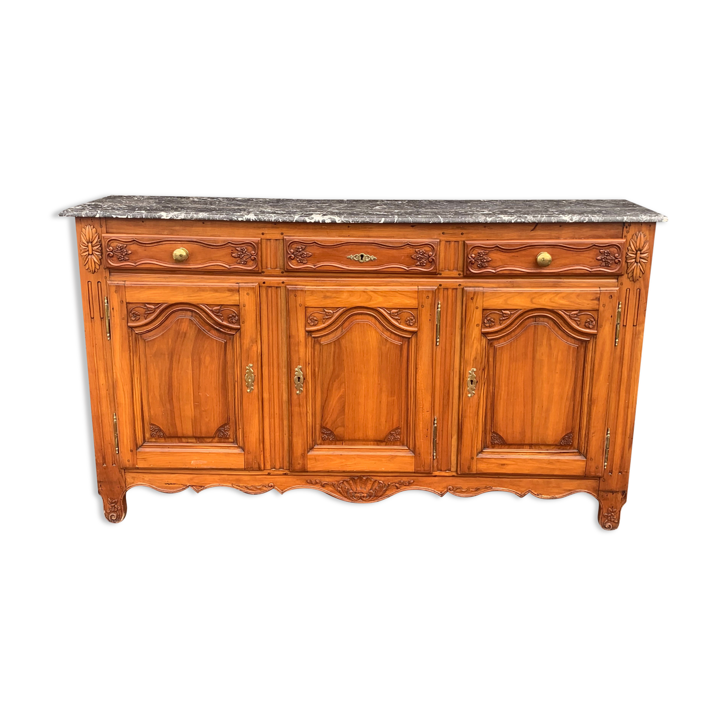 Sideboard three doors in 18th century cherry