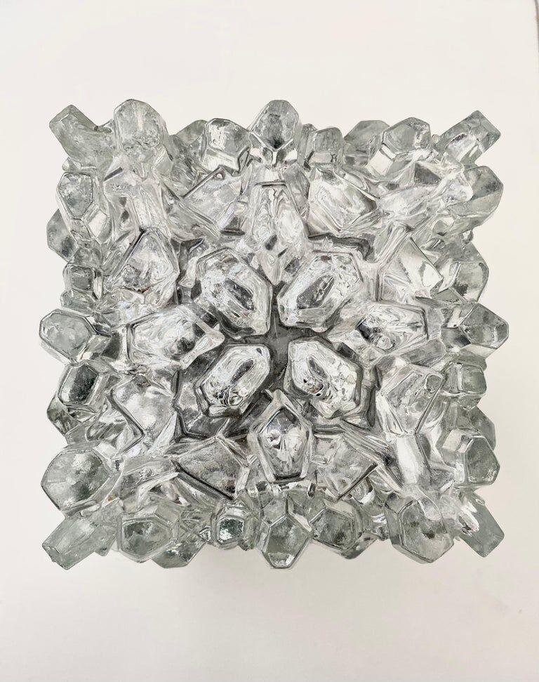 Glass and bakelite ceiling lamp