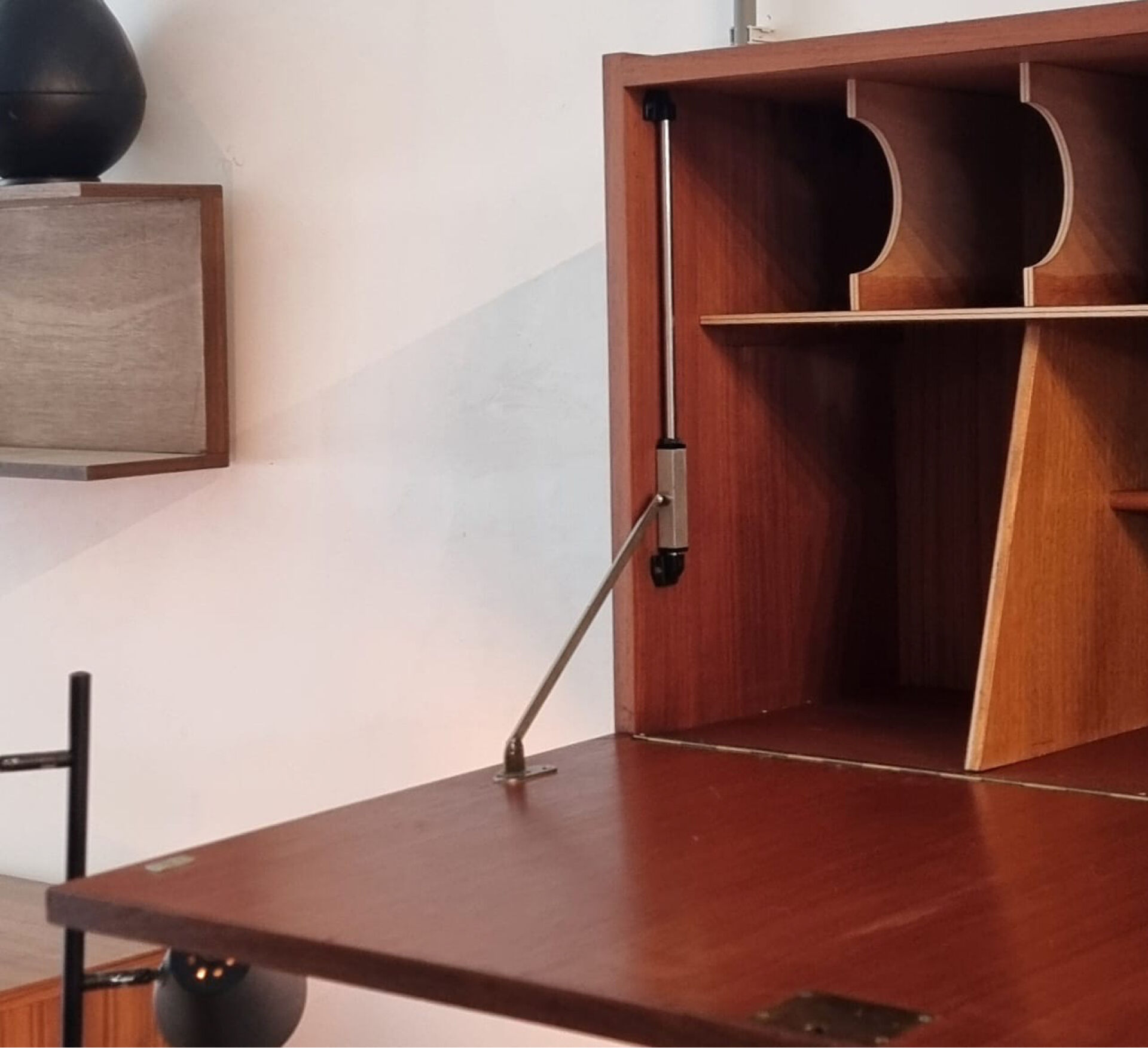 Mid-century drop-leaf cabinet