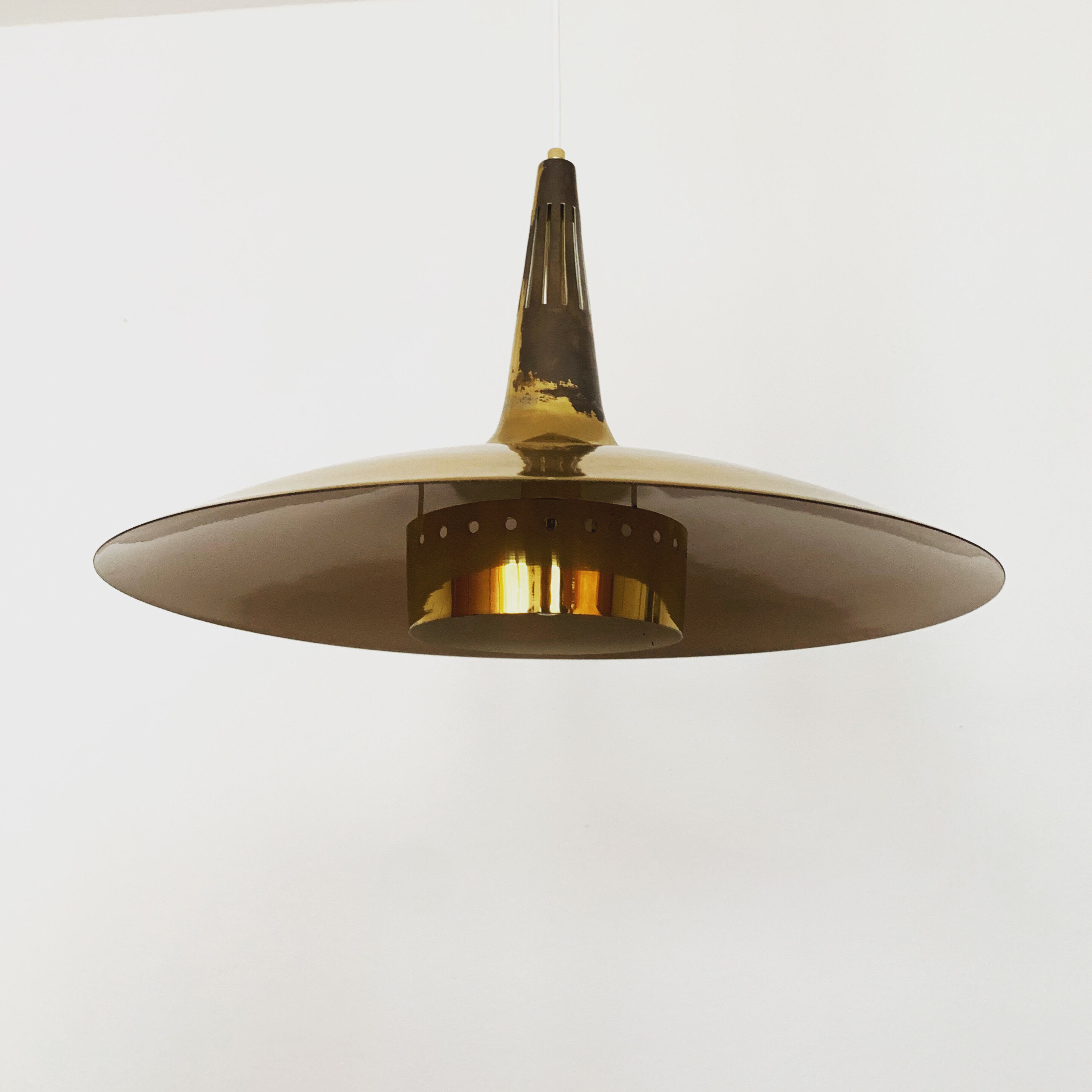 Swedish Mid-Century Modern brass pendant lamp