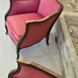 Pair of Louis XV style bergere chairs