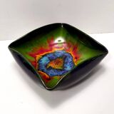 Black and Green Ceramic Vide Poche by Giovanni Poggi for San Giorgio