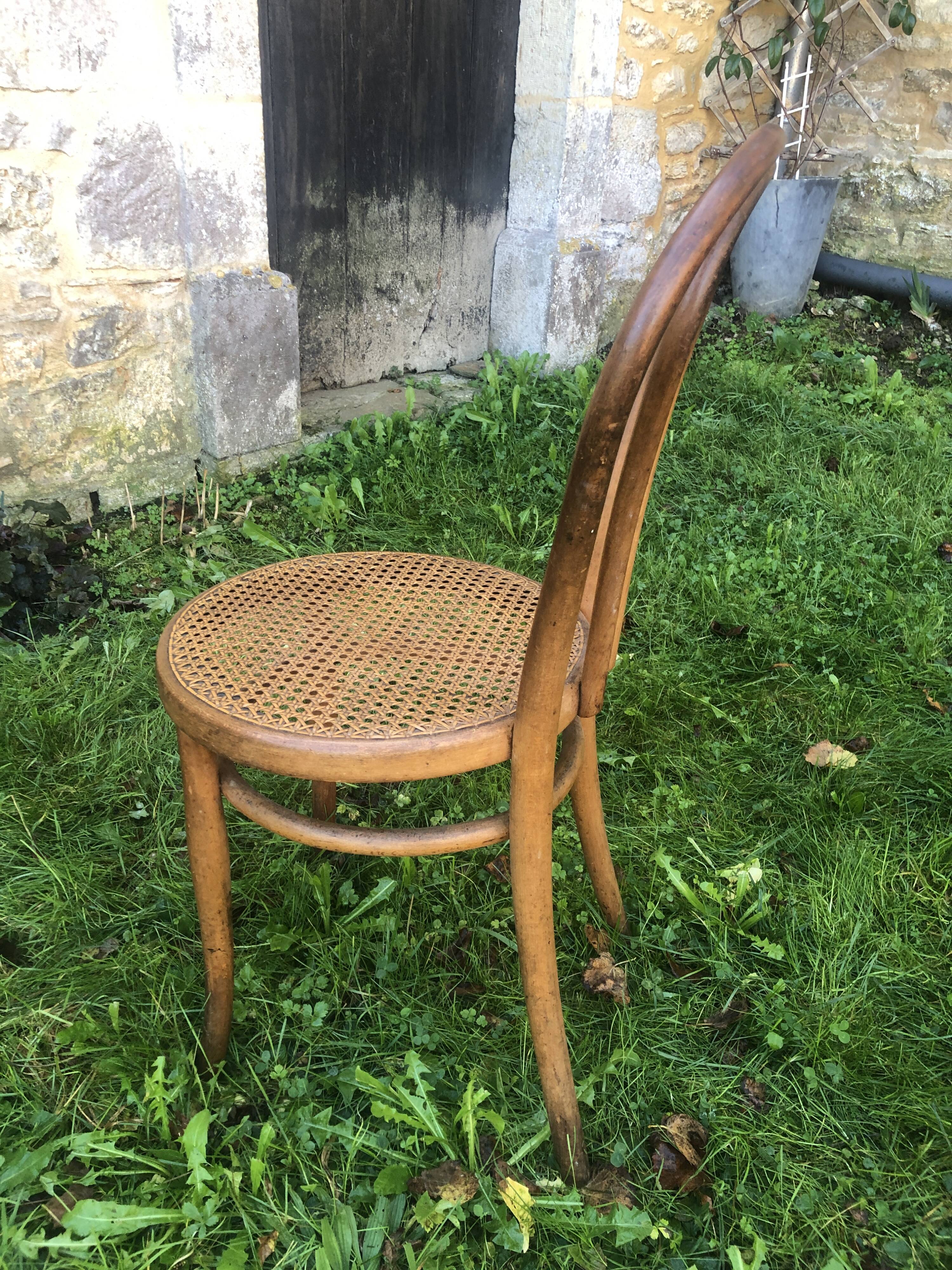 Thonet cane bistro chair