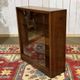 1970s walnut English display cabinet