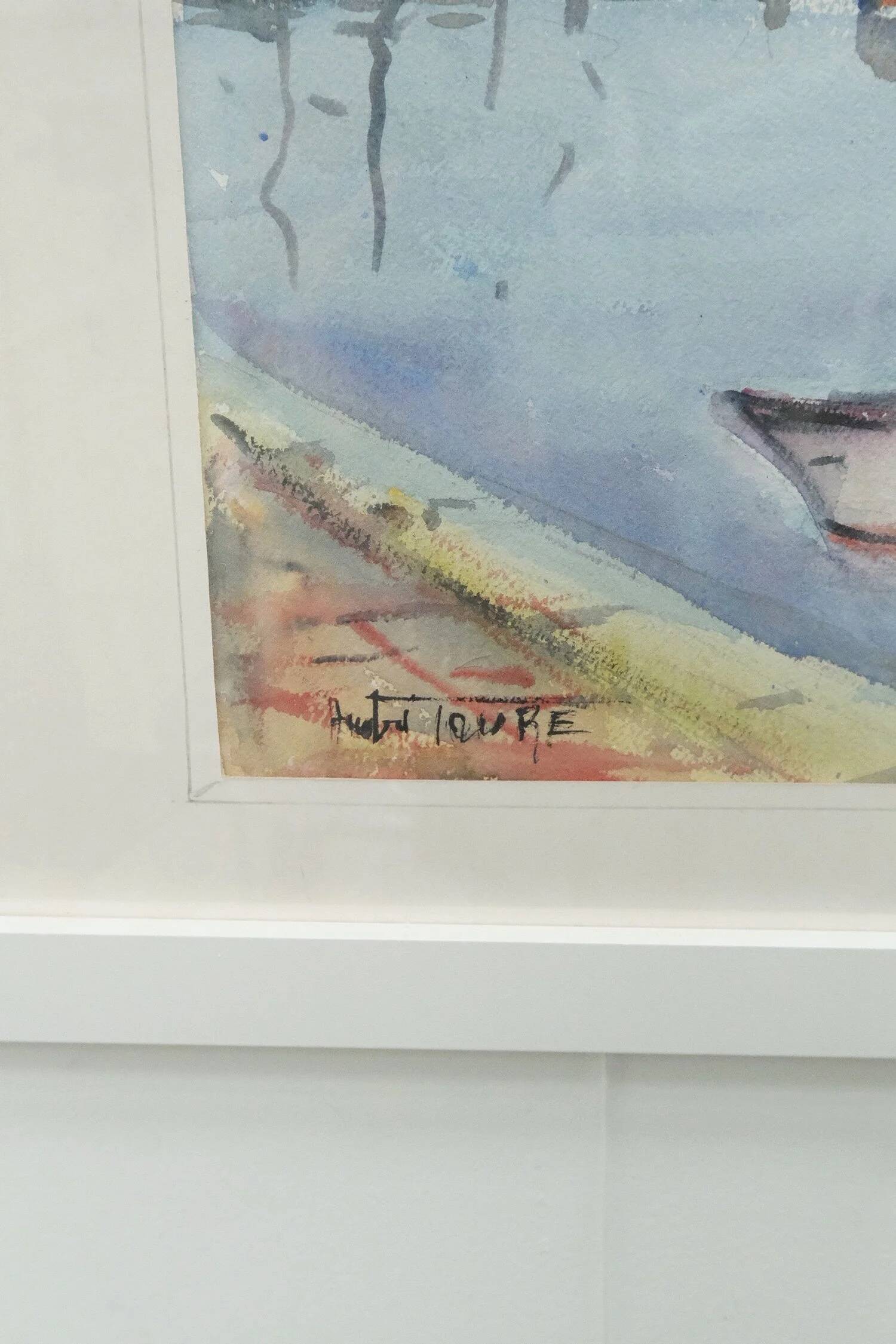 Watercolor "Banyuls sur Mer" by André TOURE, France