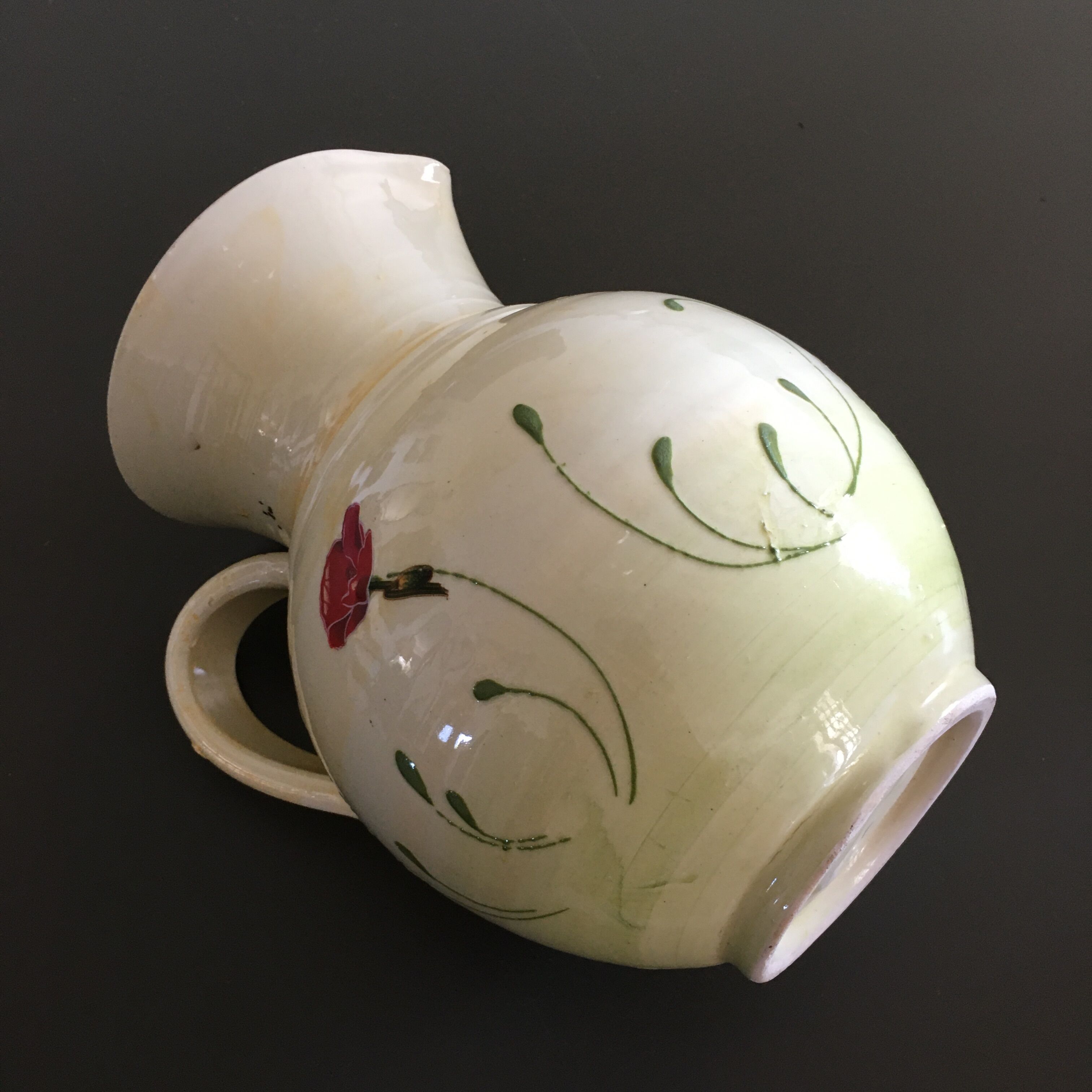 Hand-painted decorative pitcher