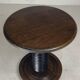 French brutalist wood turned side table in the style of Charles Dudouyt