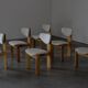 Pine tripod dining chairs - Europe 1970s