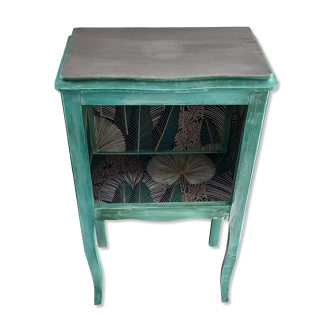 Green vintage bedside table