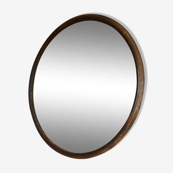 Miroir rond cadre métal 54cm