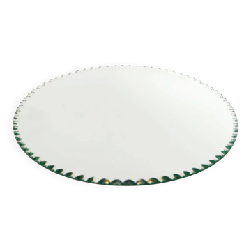 Large serrated mirror tray, Art Deco, 1930