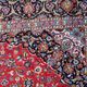 1920s handmade antique wool medallion rug, red & navy, 298 × 411 cm - 1C1302