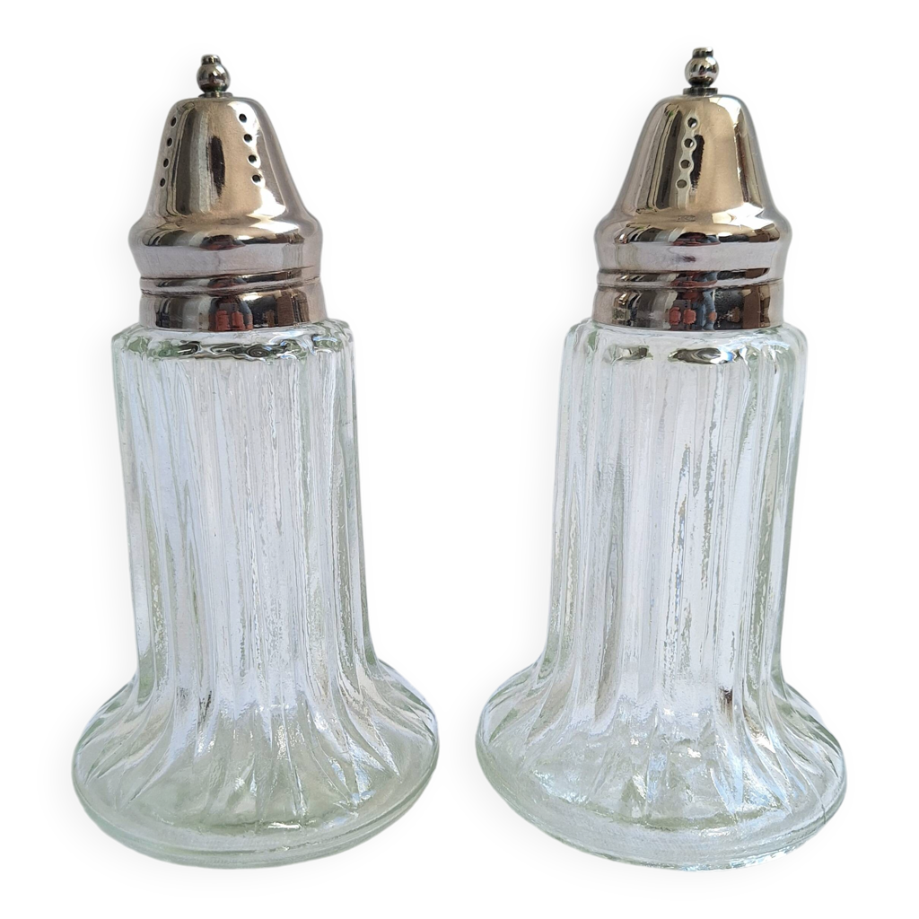 Salière Et Poivrière En Forme De Cygne – Argenté – Occasion – Vintage