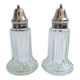 Glass and metal salt and pepper shakers