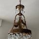 Old bronze basket chandelier with tassels