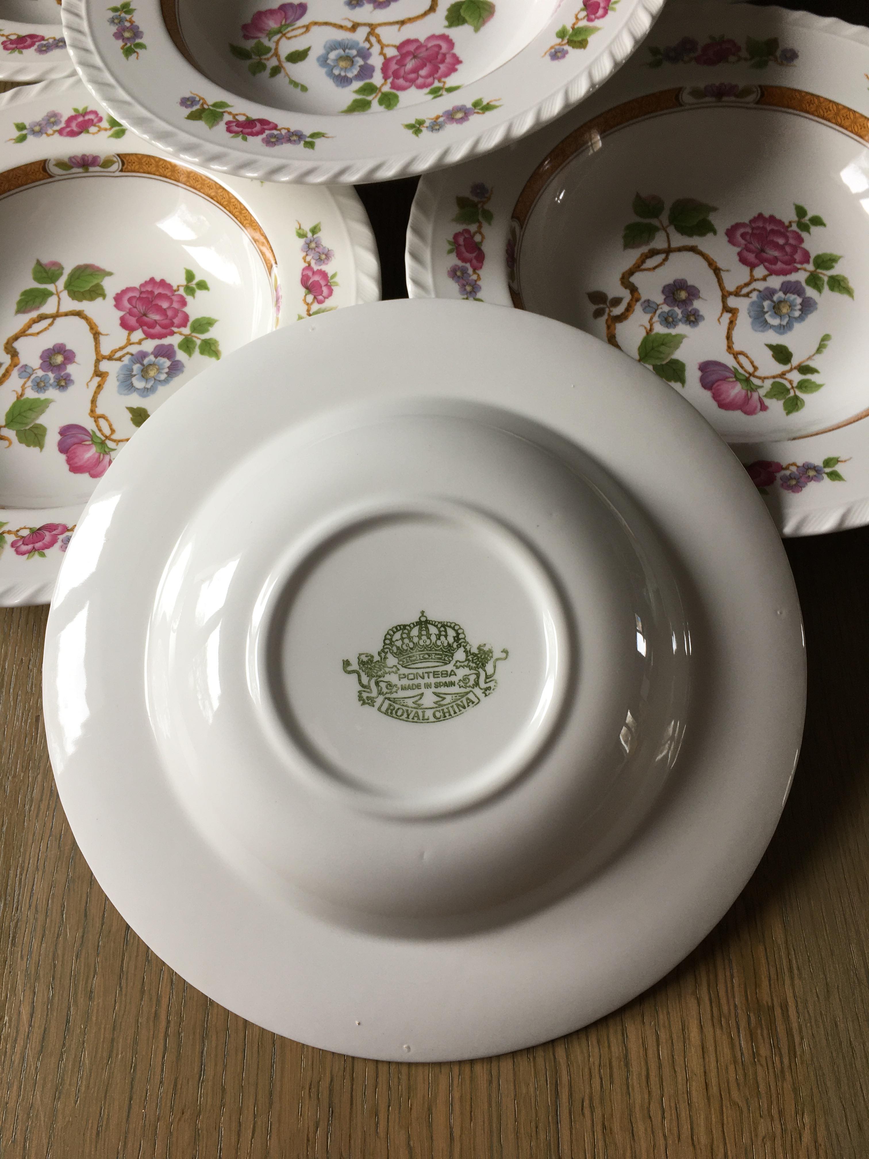 Vintage hollow plates in land of fire spanish manufacture pontesa