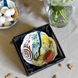 Ceramic bowl Abstract art Red